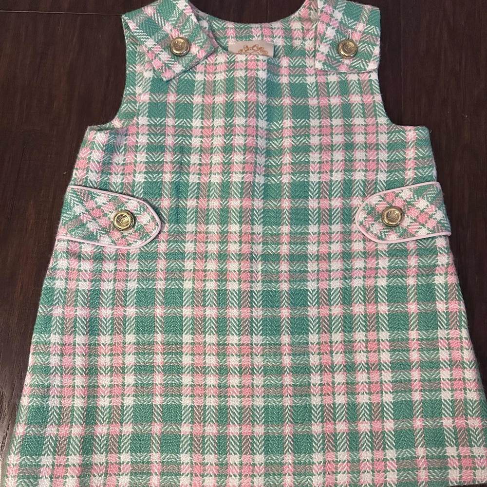 TBBC Janie Jumper Putney Plaid Pink Green 2T